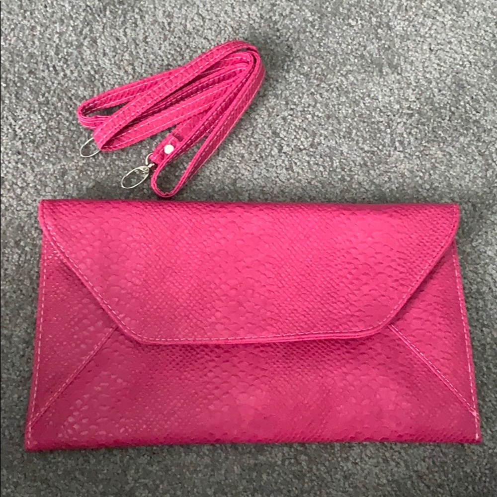 NEVER USED pink clutch